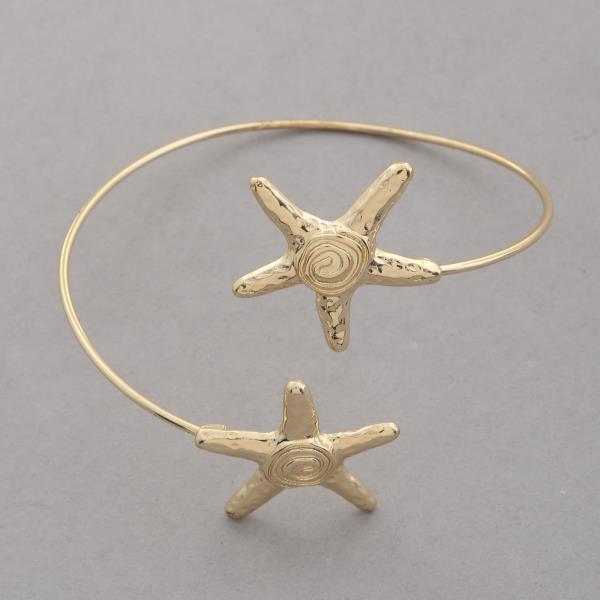 DOUBLE STARFISH METAL ARM CUFF