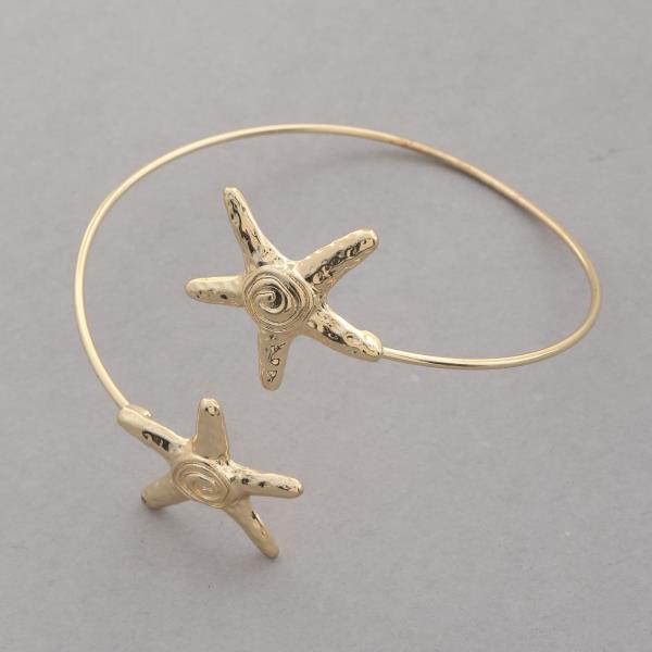 DOUBLE STARFISH METAL ARM CUFF