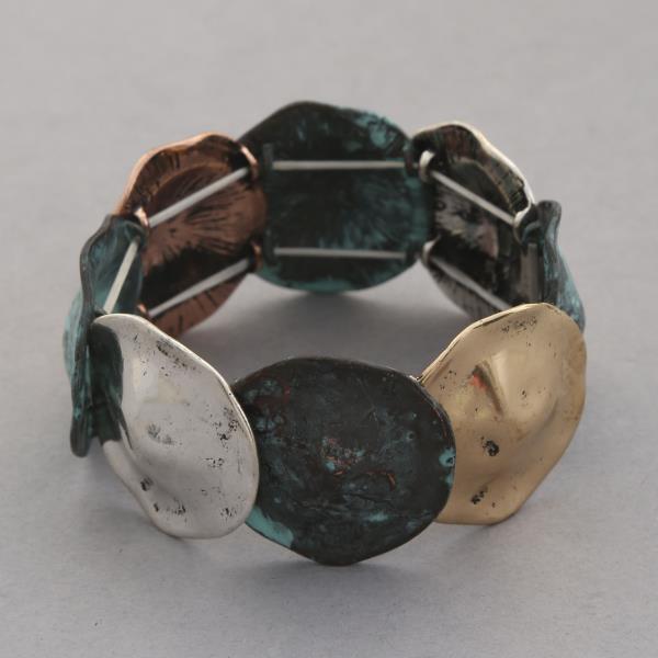 PATINA CIRCLE LINK METAL BRACELET