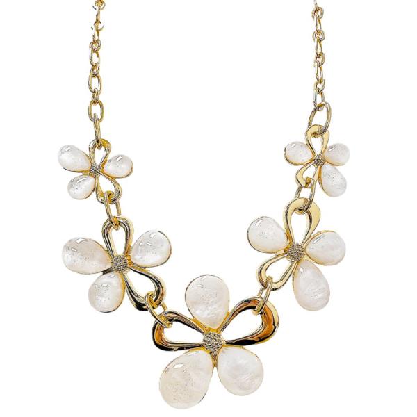 ACETATE CHUNKY FLOWER NECKLACE