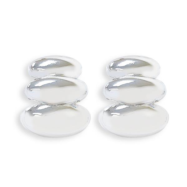 PUFFY PEBBLE METAL EARRING