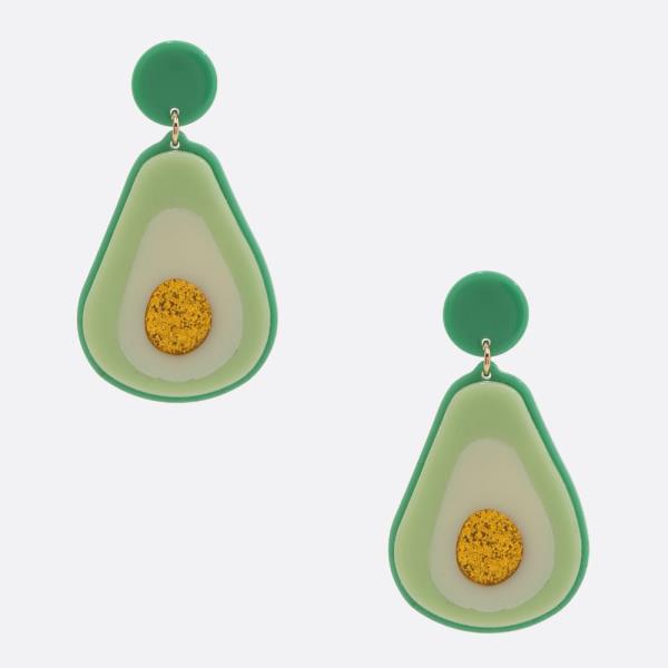 AVOCADO DANGLE EARRING