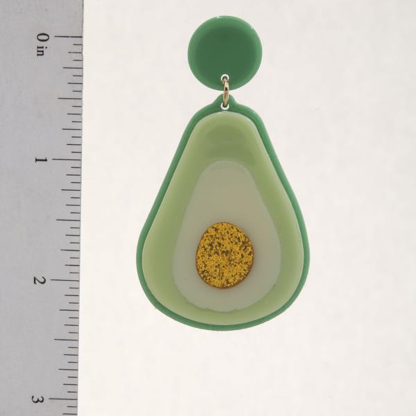 AVOCADO DANGLE EARRING