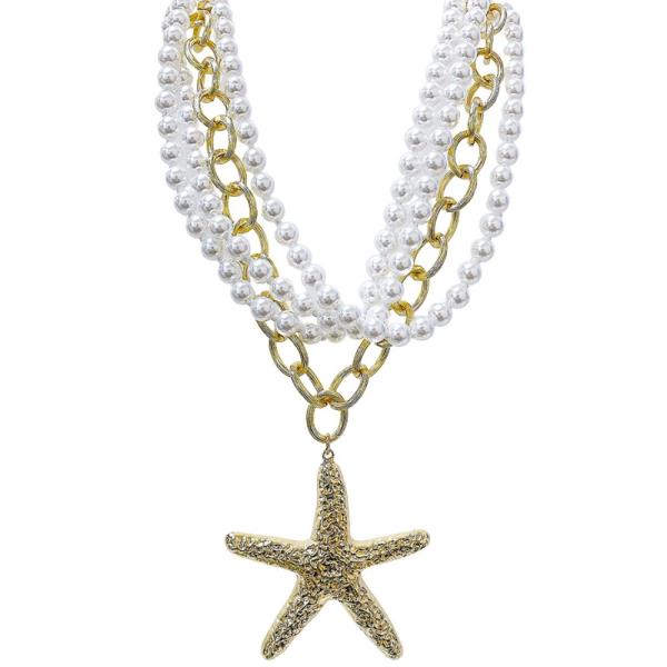 PEARL STARFISH CHUNKY NECKLACE