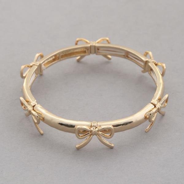 RIBBON BOW METAL BRACELET