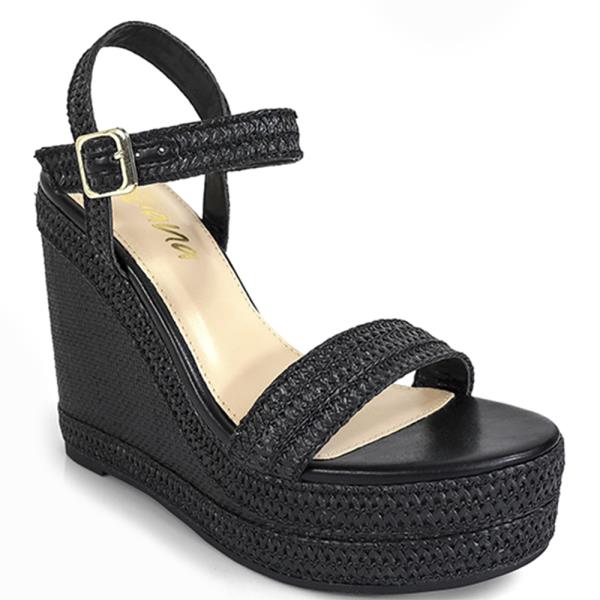WOVEN OPEN ANKLE WEDGE 12 PAIRS