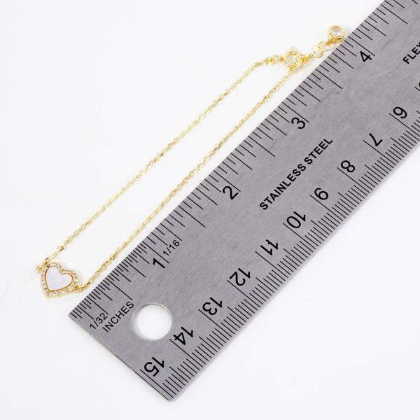 CZ HEART SHAPE GOLD DIPPED BRACELET