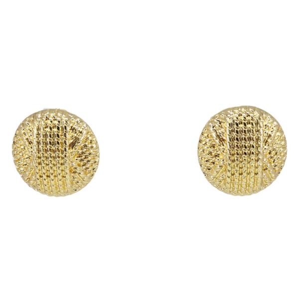 TEXTURED ROUND METAL EARRING