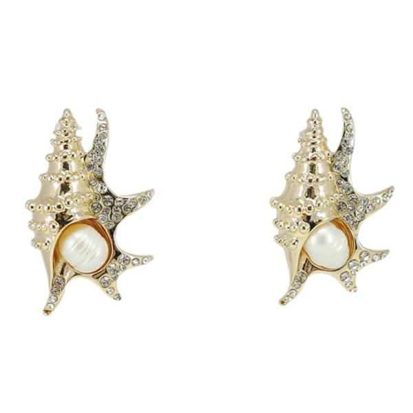 SEASHELL PEARL BEAD EARRING