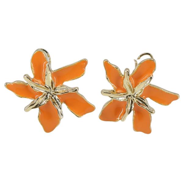COLOR FLOWER METAL EARRING