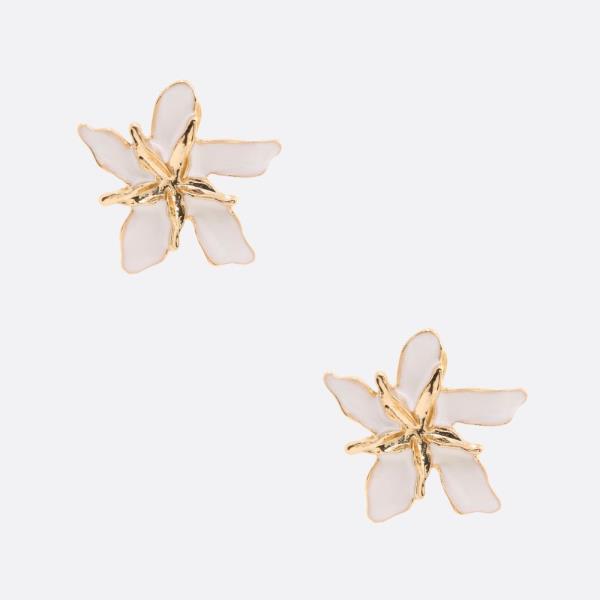 COLOR FLOWER METAL EARRING