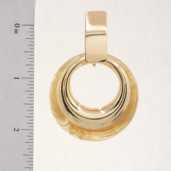 ACETATE ROUND METAL EARRING