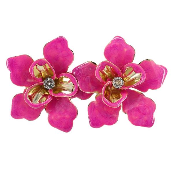 ACETATE FLOWER EARRING