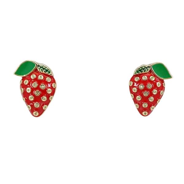 STRAWBERRY METAL EARRING
