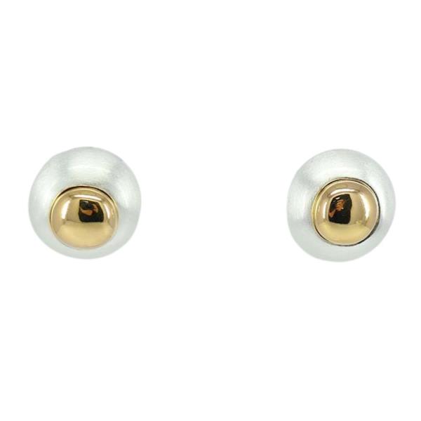 PEARL METAL BEAD EARRING