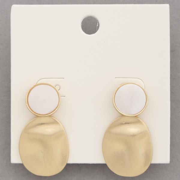 CIRCLE OVAL LINK METAL EARRING