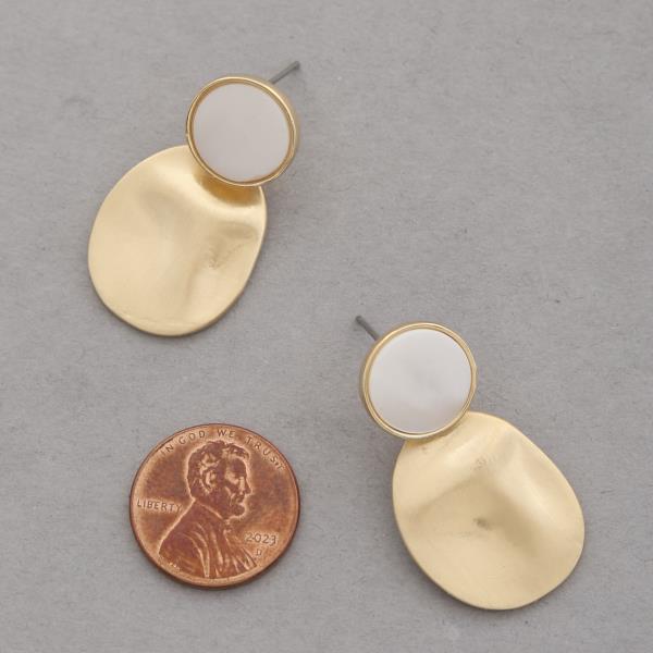 CIRCLE OVAL LINK METAL EARRING