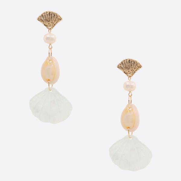 SEALIFE BEAD DANGLE EARRING