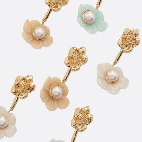 DOUBLE FLOWER DANGLE EARRING