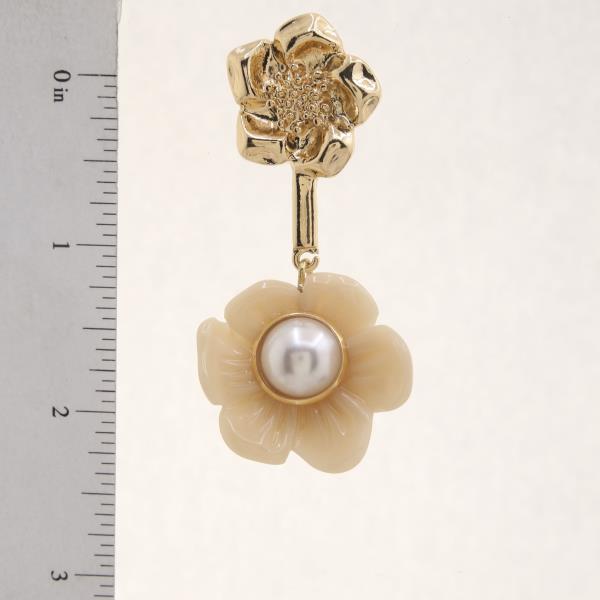 DOUBLE FLOWER DANGLE EARRING