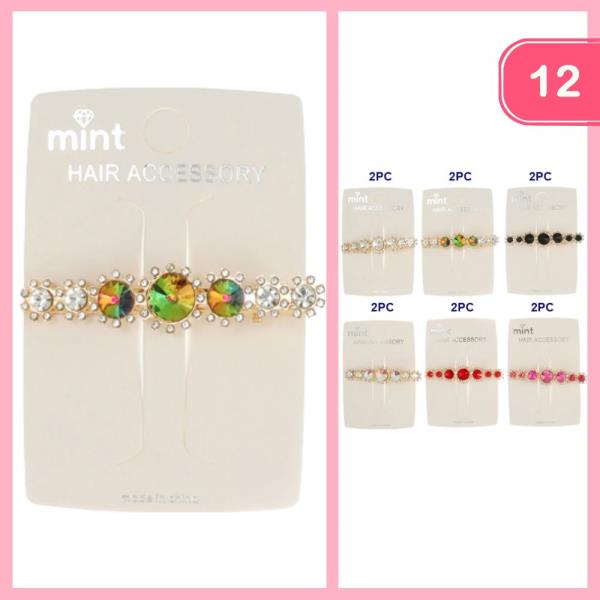 RHINESTONE HAIR PIN (12 UNITS)