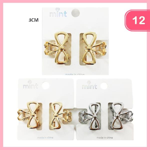BOW HAIR CLAW CLIP (12 UNITS)