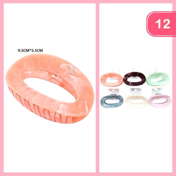 OVAL HAIR JAW CLIP (12 UNITS)