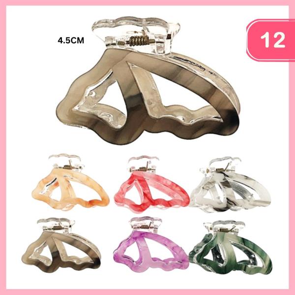BUTTERFLY HAIR CLAW CLIP (12 UNITS)