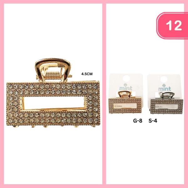 RHINESTONE HAIR CLAW CLIP (12 UNITS)