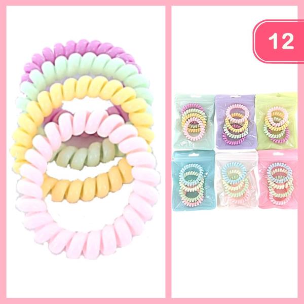 SPIRAL HAIR TIE (12 UNITS)