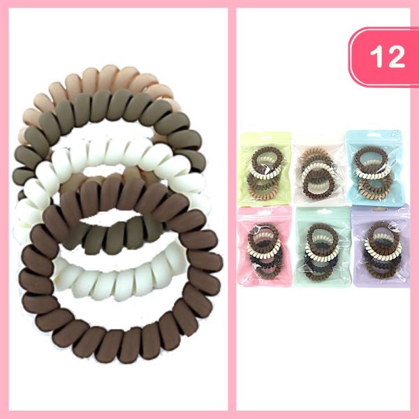 SPIRAL HAIR TIE (12 UNITS)