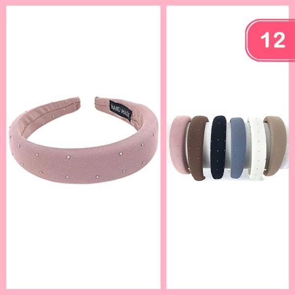 RHINESTONE CHUNKY HEADBAND (12 UNITS)