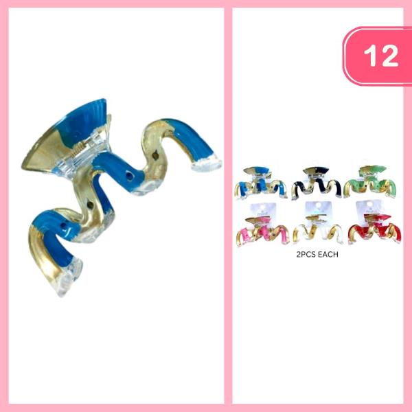 WAVY HAIR CLAW CLIP (12 UNITS)