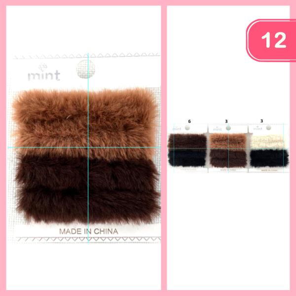 FURRY HAIR SCRUNCHIE (12 UNITS)