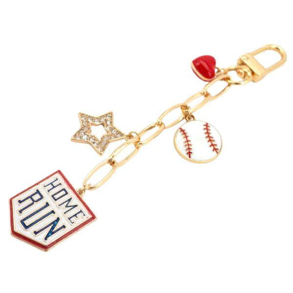 BASEBALL THEME CHARM BAG CHAIN