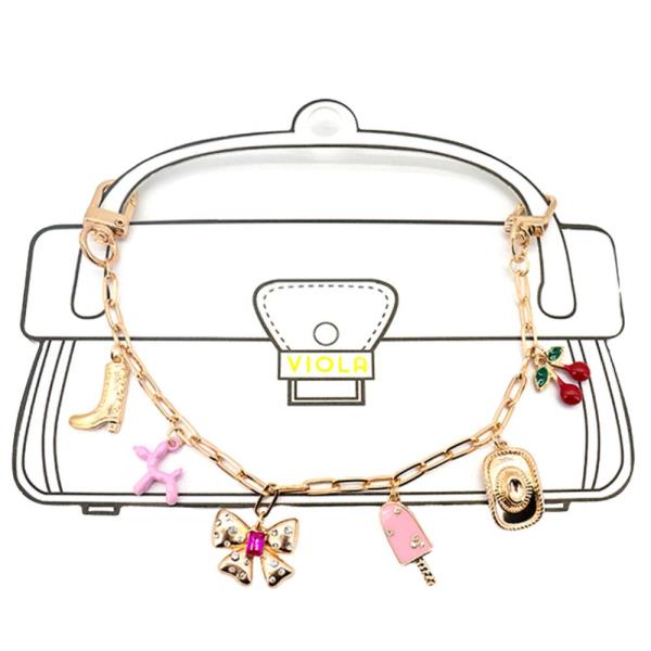 WESTERN THEME CHARMS BAG CHAIN