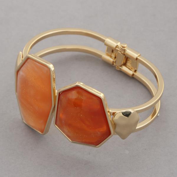 GEO SHAPE HINGE CUFF BRACELET