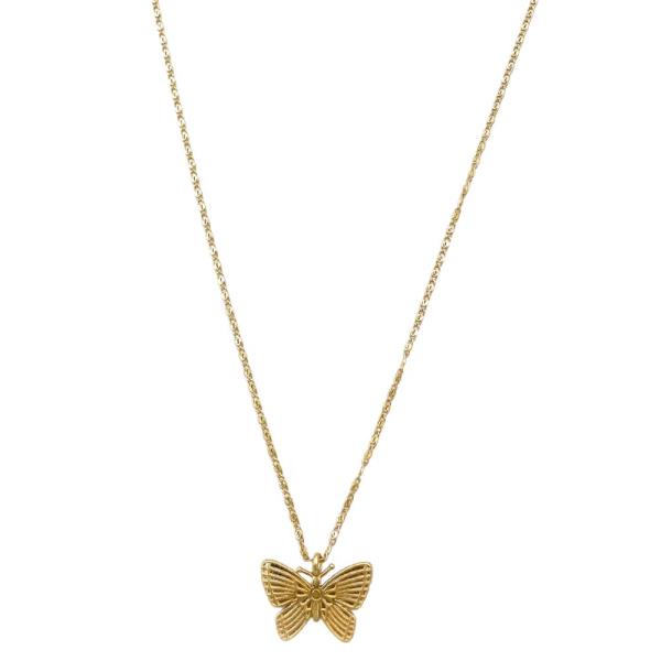 BUTTERFLY CHARM METAL NECKLACE