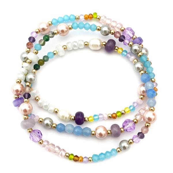 MIXED BEAD BRACELET SET