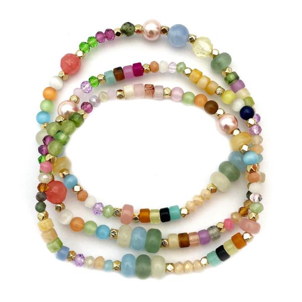 MIXED BEAD BRACELET SET