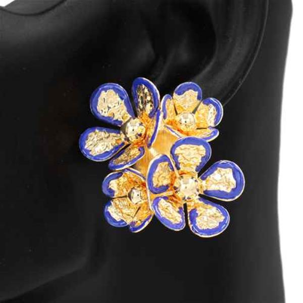COLOR EDGE FLOWER CLUSTER EARRING