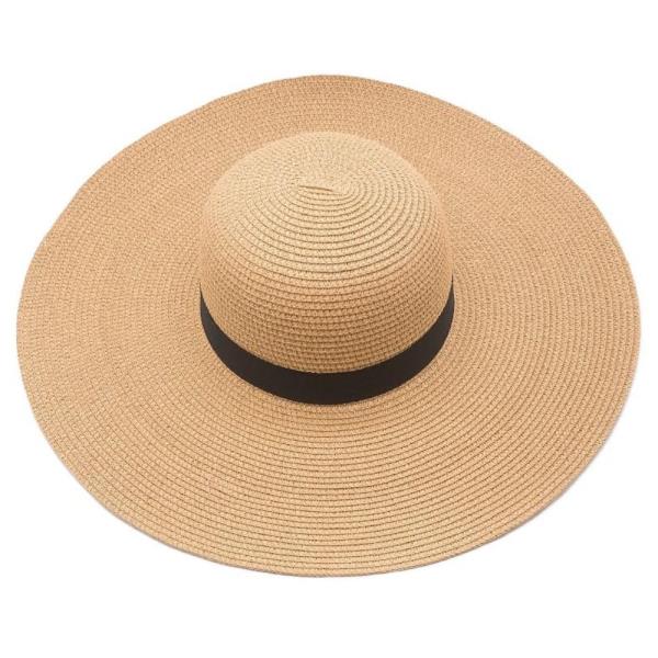 2 PC WIDE BRIM BAND TRIM FLOPPY HAT