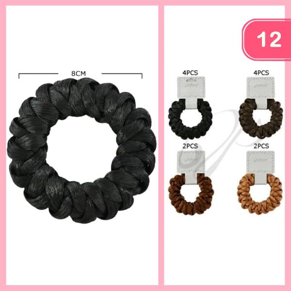 BRAIDED HAIR SCRUNCHIE (12 UNITS)
