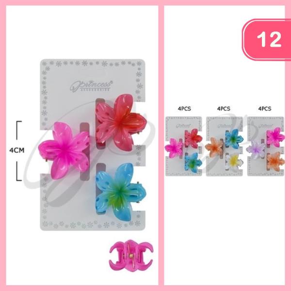 HAWAII FLOWER HAIR CLAW CLIP (12 UNITS)