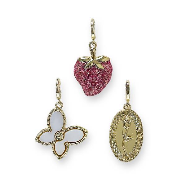BUTTERFLY STRAWBERRY ASSORTED CHARM SET