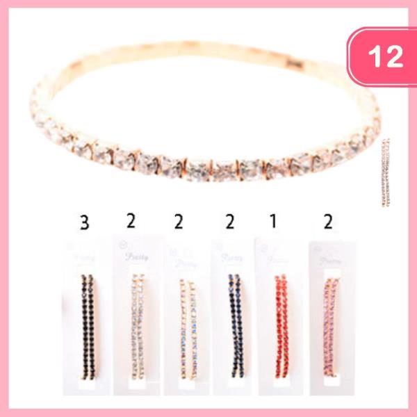 RHINESTONE LAYERED BRACELET (12 UNITS)