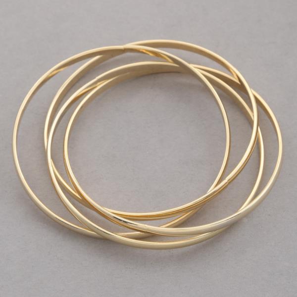 SODAJO GOLD DIPPED METAL BANGLE MULTI BRACELET