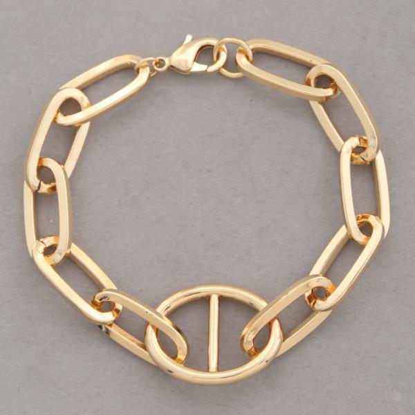 SODAJO GOLD DIPPED METAL CHAIN BRACELET