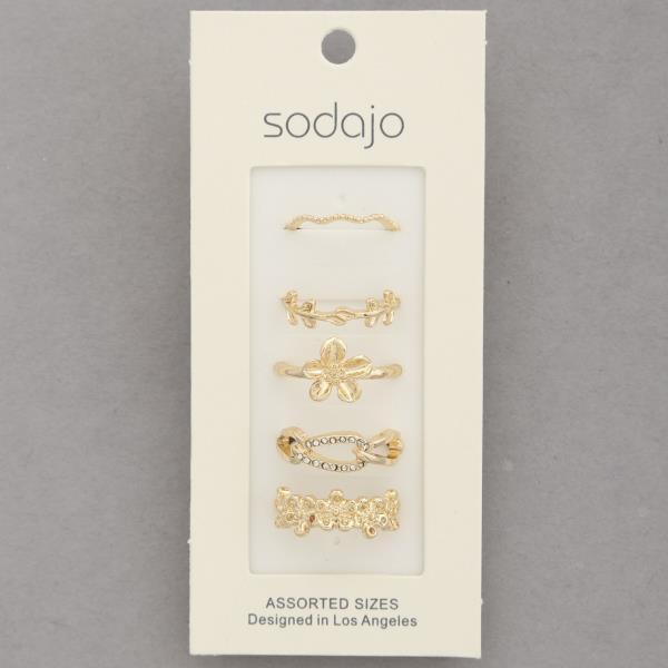 SODAJO FLOWER ASSORTED RING SET