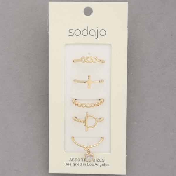 SODAJO CROSS ASSORTED RING SET